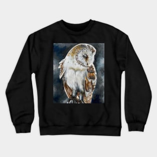 Barn Owl Oil Painting Crewneck Sweatshirt